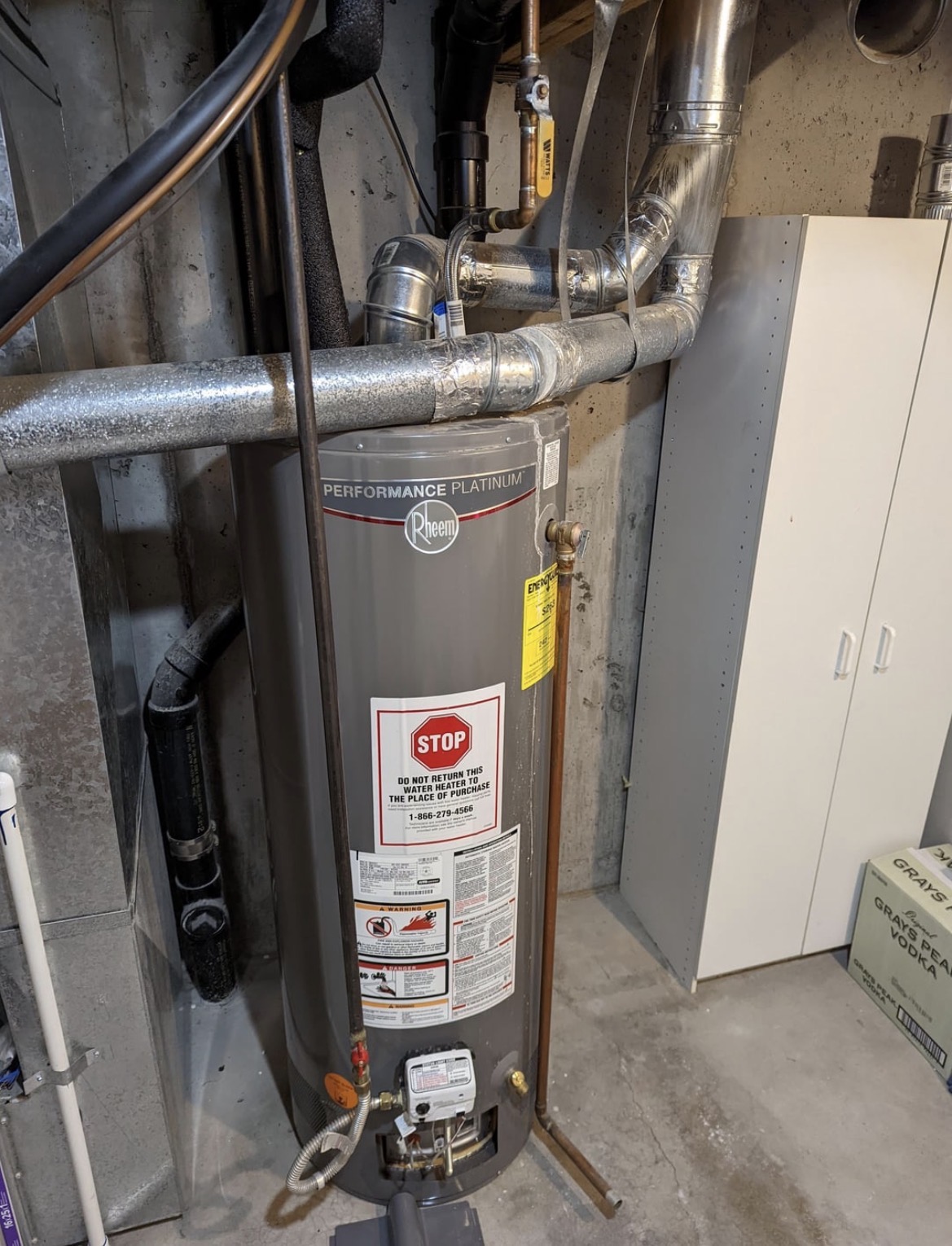 Water heater serviced by a local plumbing professional